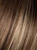 LIGHT BERNSTEIN ROOTED 14.26.27 | Light Auburn, Light Honey Blonde, and Light Reddish Brown blend and Dark Roots