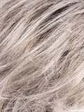 DARK SNOW ROOTED 56.60.48 | Pure Silver White with 10% Medium Brown and Silver White with 5% Light Brown blend with Dark Roots